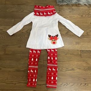 Girls Reindeer Christmas Outfit